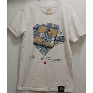 Muerte Hustle Daily Outwork Everyone Short Sleeve White T-Shirt Men's Small Note